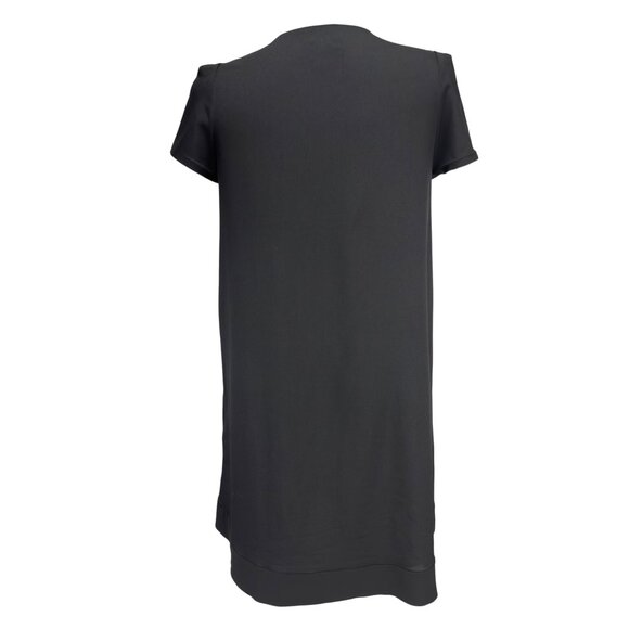 CLAUDIE PIERLOT “Romy” V-Neck Pleated Empire Waist Black Shift Dress FR 38 US 6 - Picture 3 of 7